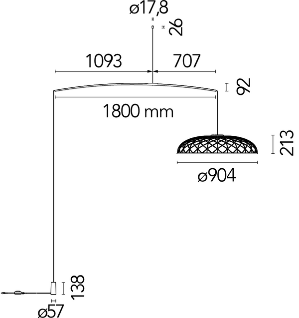 Flos Skynest Motion F6394017 lampada a sospensione a luce diffusa led con microrete di poliestere almond