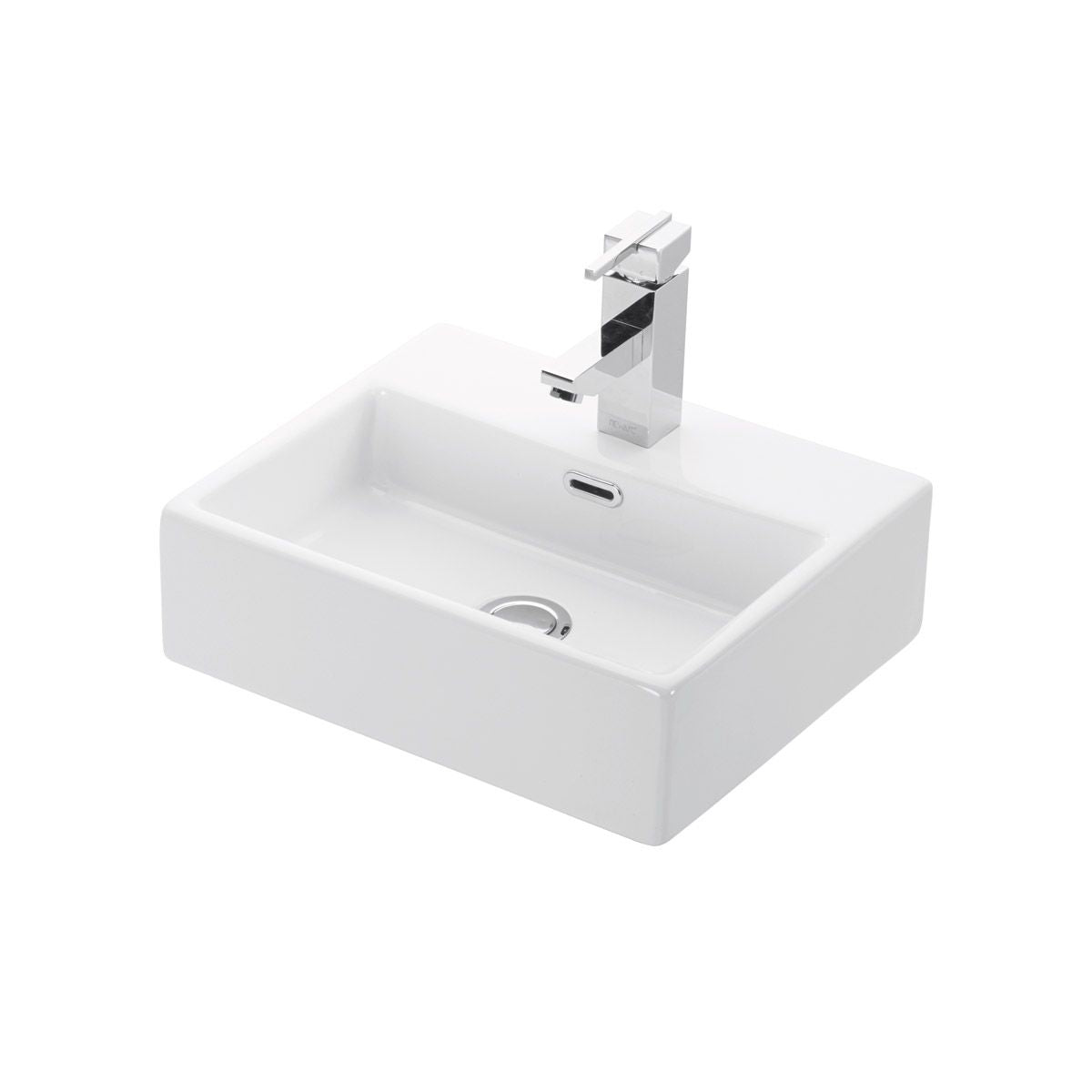 New Line B3 Lavabo lavamani 43x36 rettangolare Sospeso In Porcellana Bianco