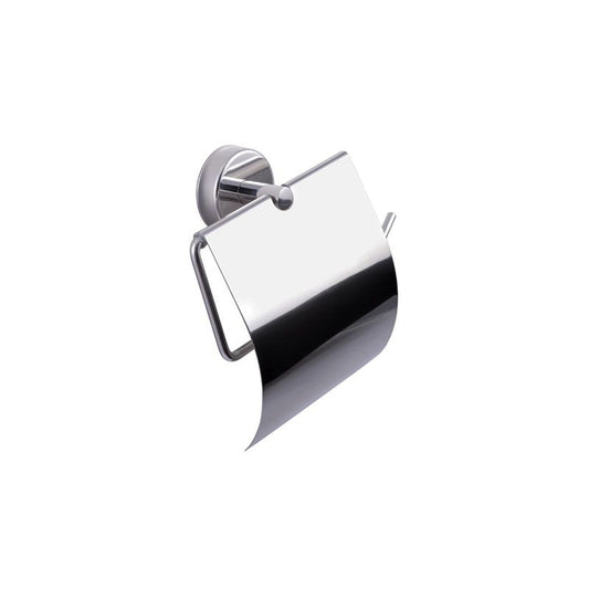 New Line Q3 Portarotolo Coperto Con Coperchio e base tonda In Acciaio Inox Cromo