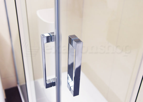 Box doccia 80x100 Marsiglia due ante scorrevoli reversibile H 195 cromo