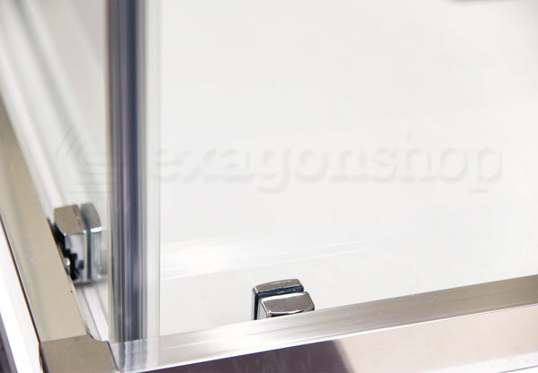 Box doccia 70x100 Marsiglia due ante scorrevoli reversibile H 195 cromo