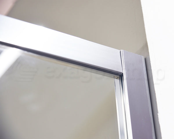 Box doccia 70x180 doppio scorrevole reversibile vetro temperato trasparente H 195 profilo cromo Marsiglia
