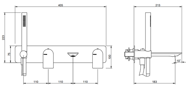 Treemme Ran RWIT22D7CC01 Miscelatore vasca monocomando senza parte incasso cromo