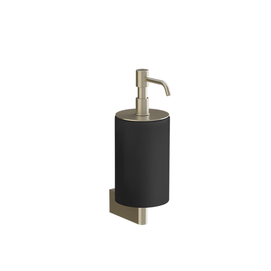 Dispenser porta sapone liquido a muro nero brass brushed 66414 Gessi