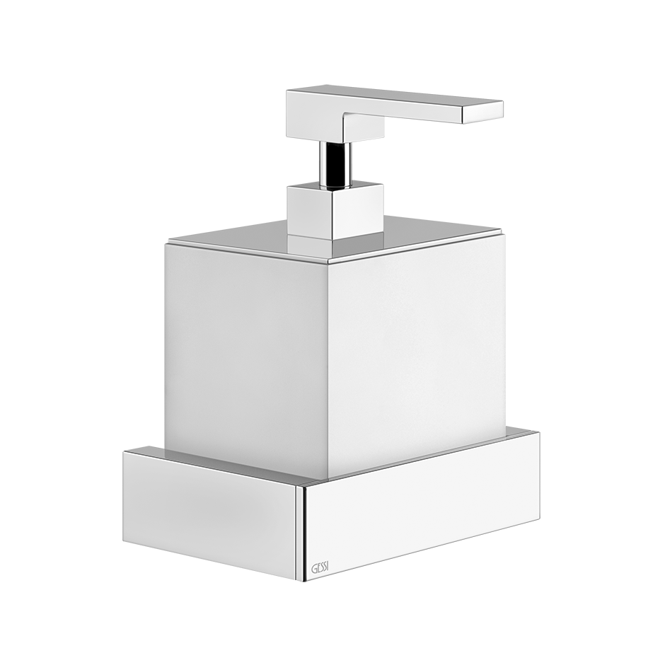 Dispenser portasapone a parete bianco cromo Inverso 20813 Gessi