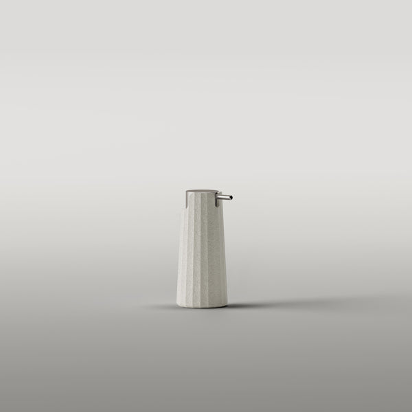 Dispenser portasapone liquido 200 ml cromo spazzolato bianco naturale Cosmic L'Avenir