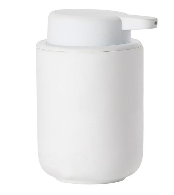 Dispenser sapone in gres e abs soft touch bianco Zone denmark Ume