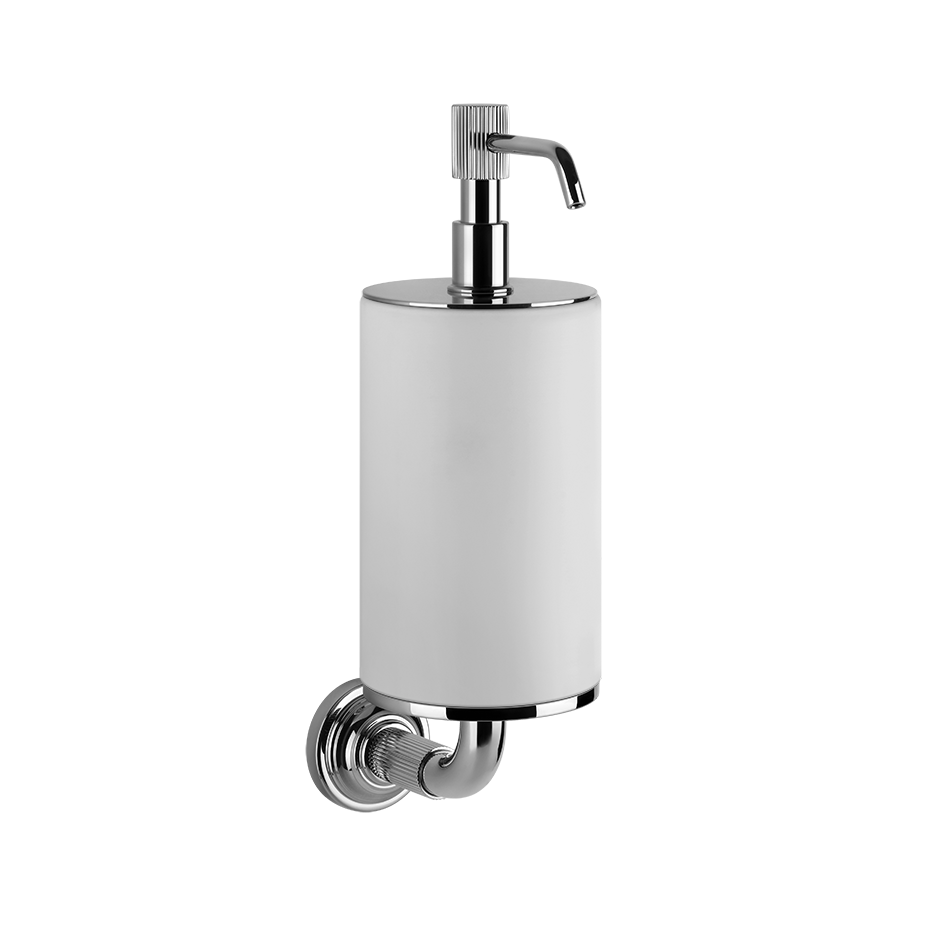 Dispenser sapone liquido a muro bianco cromo Venti20 65413 Gessi