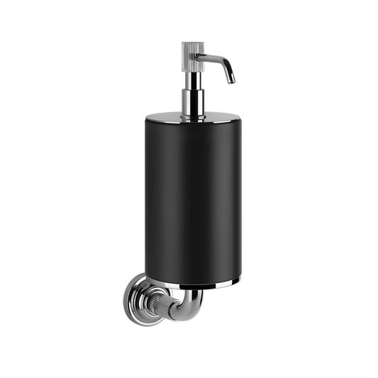 Dispenser sapone liquido a muro nero cromo Venti20 65414 Gessi