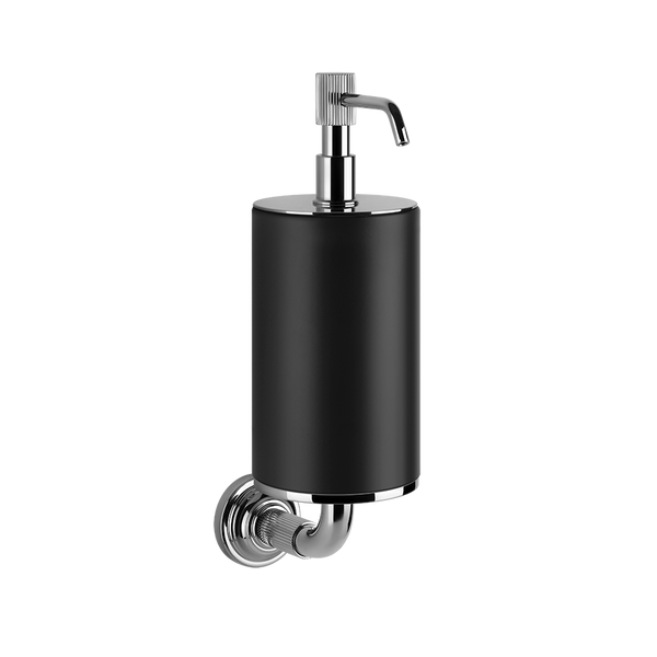 Dispenser sapone liquido a muro nero cromo Venti20 65414 Gessi
