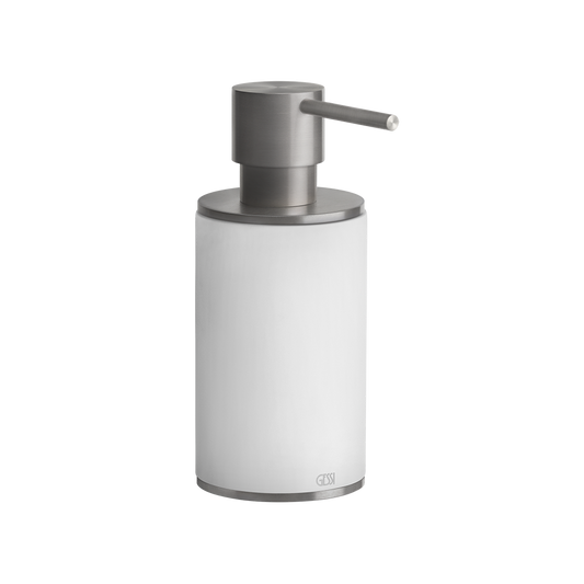 Dispenser sapone liquido da appoggio bianco steel brushed 54737 gessi
