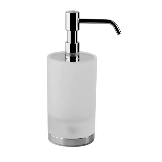 Dispenser sapone liquido da appoggio in vetro satinato cromo emporio 38839 Gessi