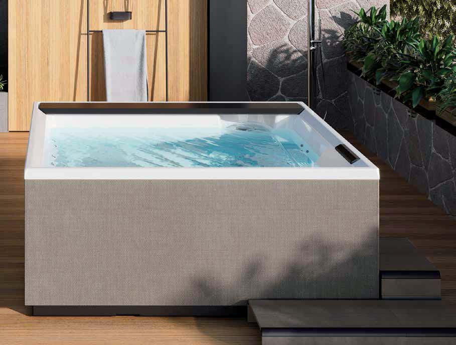 Novellini Divina XL Spa Outdoor minipiscina vasca idromassaggio da esterno con cromoterapia audio bluetooth UV Copertura termica