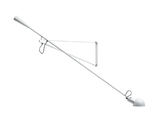 Flos 265 Lampada a parete 85 cm a luce diretta in acciaio bianco