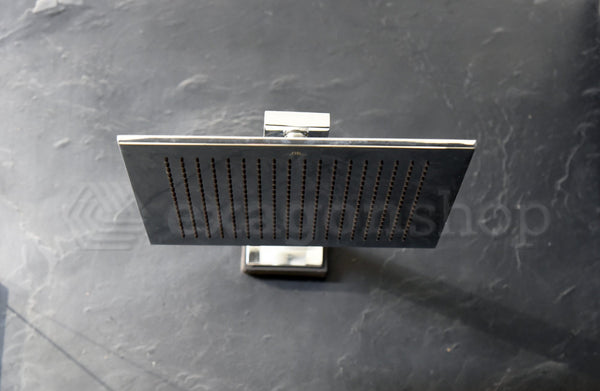 Porcelanosa neptune soffione 30x30 square con braccio 40 cm cromo