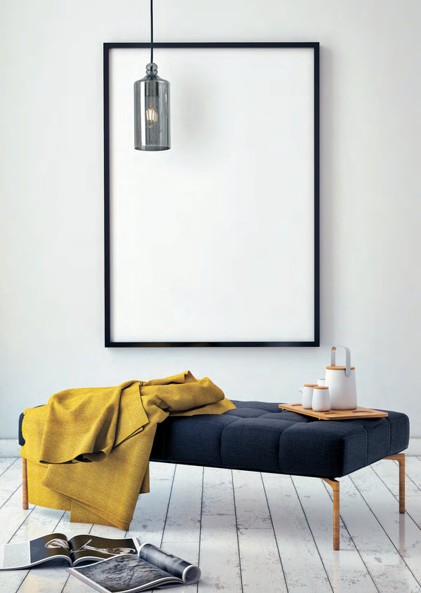 Lampada a Sospensione con diffusore in vetro fume grigio Ebe Miloox