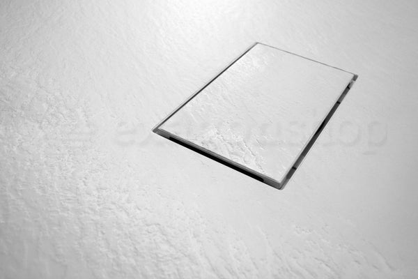 Quarzo piatto doccia 90x90 in smc effetto pietra ardesia bianco