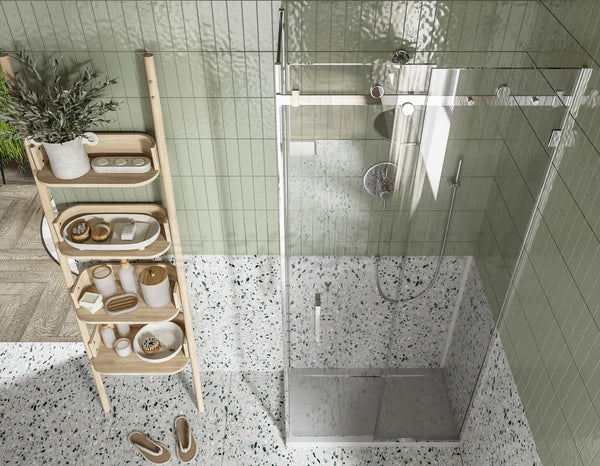 Box doccia 70x100 Sofia un anta scorrevole reversibile 8 mm H 195 cromo