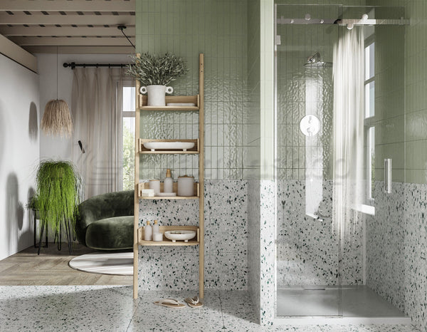 Box doccia 100 cm a nicchia Sofia un anta scorrevole 8 mm H 195 reversibile cromo