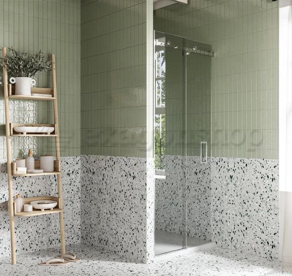 Box doccia 100 cm a nicchia Sofia un anta scorrevole 8 mm H 195 reversibile cromo