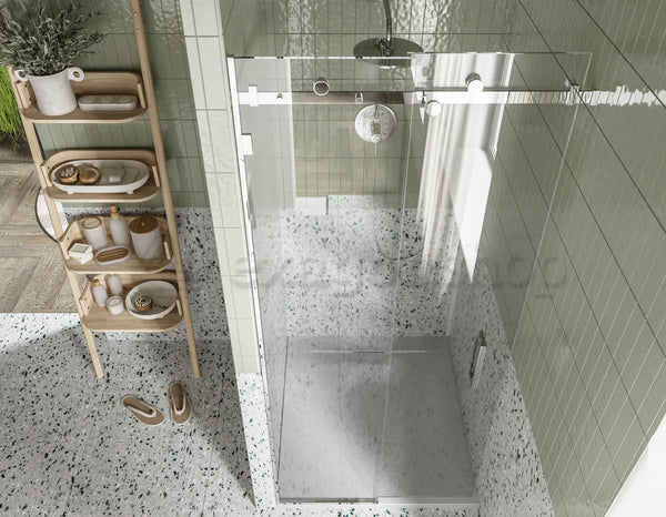 Box doccia 100 cm a nicchia Sofia un anta scorrevole 8 mm H 195 reversibile cromo