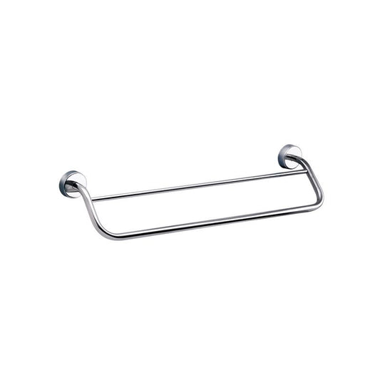 New Line N5 Portasciugamani 60 cm tondo doppio In Acciaio Inox Cromato