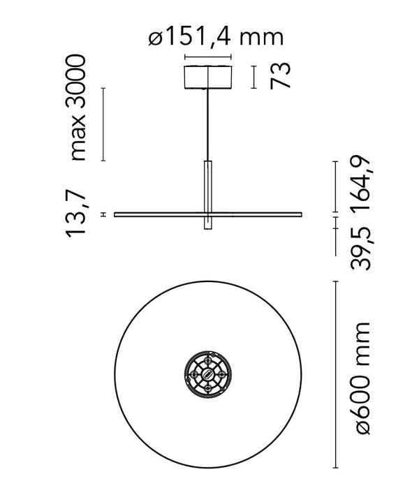 Flos My Disc bianco opaco lampada a sospensione luce diffusa F1903009