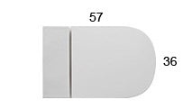 Coppia Sanitari Sospesi Vaso senza brida Bidet e Sedile rallentato Bianco Opaco Ceramica Globo Forty3