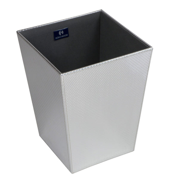 Koh-i-noor 2203 cestino getta carta in ecopelle argento