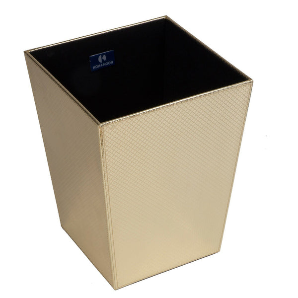 Koh-i-noor 2203 cestino getta carta 23x23 in mdf ed ecopelle oro