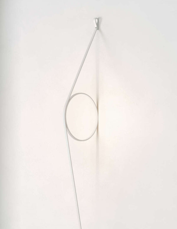 Flos Wirering Lampada da parete Cavo bianco e Anello bianco