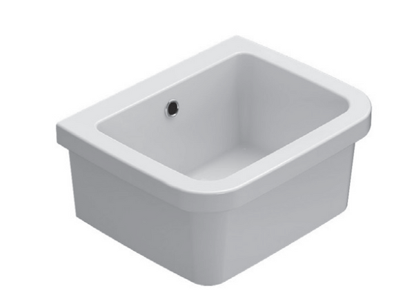 Globo Iris pilozzo lavatoio 44x35 in ceramica Bianco Lucido