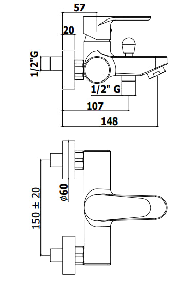 Paffoni Rubinetterie Green set Miscelatore Lavabo Bidet E Vasca Esterno Cromo