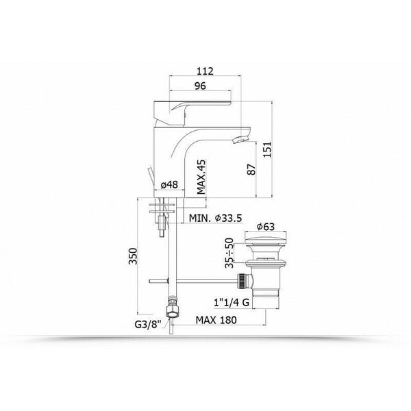 Paffoni Rubinetterie Green set Miscelatore Lavabo Bidet E Vasca Esterno Cromo
