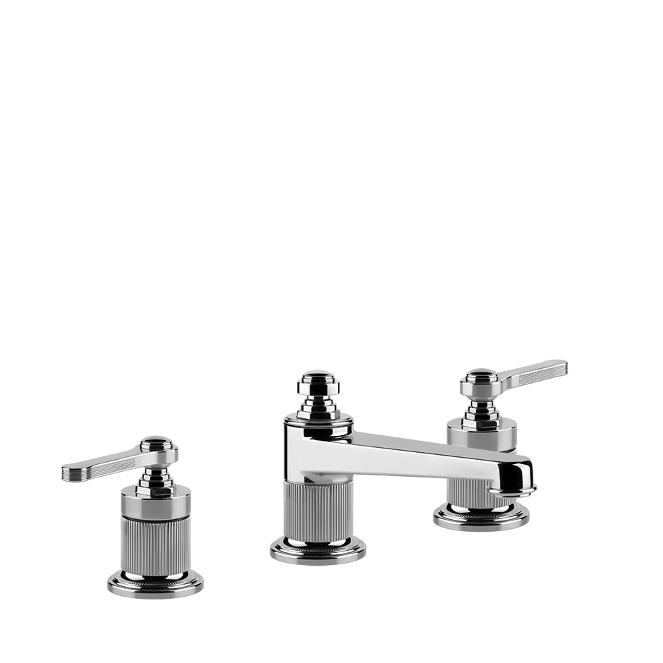 Gessi 65011 Gruppo lavabo 3 fori basso con scarico cromo