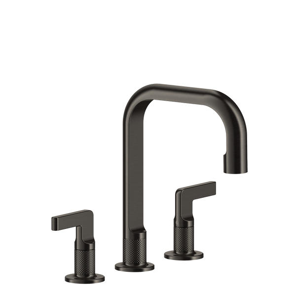 Gessi Inciso gruppo lavabo 3 fori con bocca senza scarico matte black xl 58014