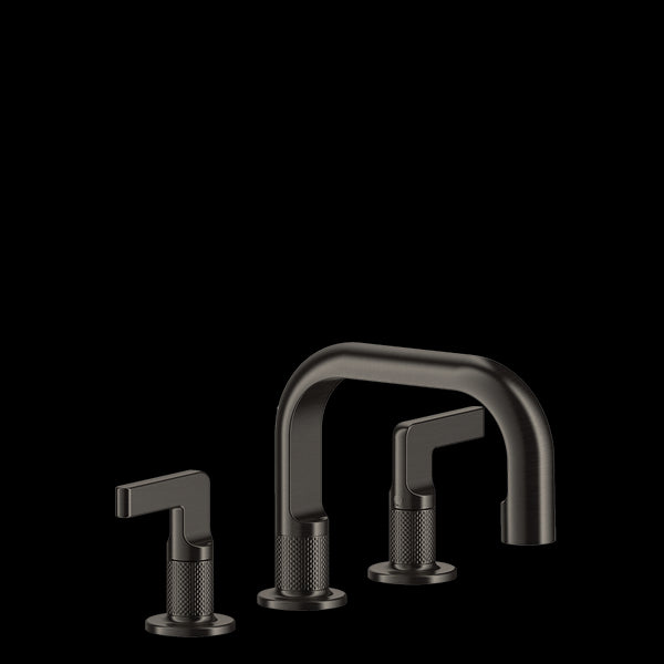 Gessi Inciso Gruppo Lavabo 3 Fori con maniglie a leva e scarico Nero Xl 58011