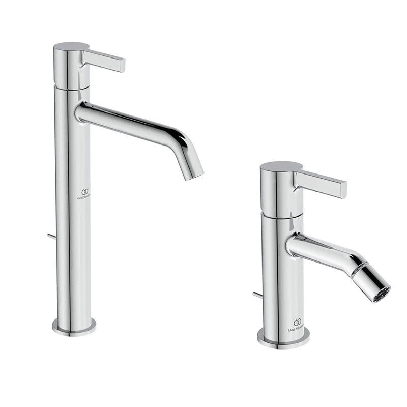 Ideal standard joy coppia miscelatori bidet e lavabo alto con asta cromo BC784AA BC781AA