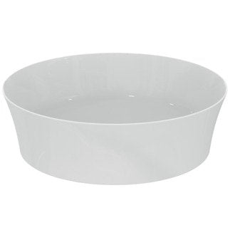 Ideal Standard Ipalyss E139801 Lavabo Tondo 40 cm ultrasottile da appoggio senza troppo pieno bianco