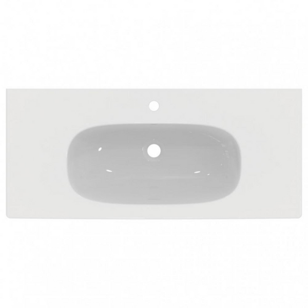 Ideal Standard Tesi T350801 Lavabo Top 100x45 con Foro centrale Bianco lucido