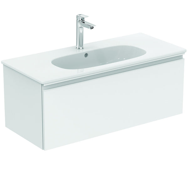 Ideal Standard Tesi T350801 Lavabo Top 100x45 con Foro centrale Bianco lucido