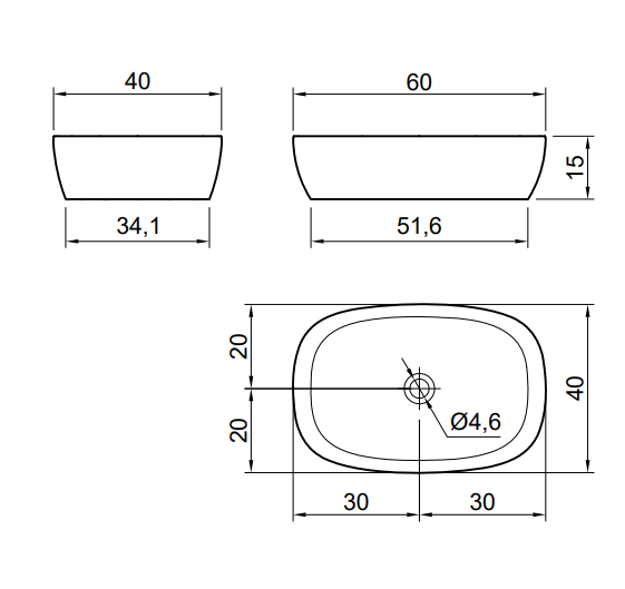 Antonio Lupi Senso Lavabo 60x40 In Cristalmood Ginger