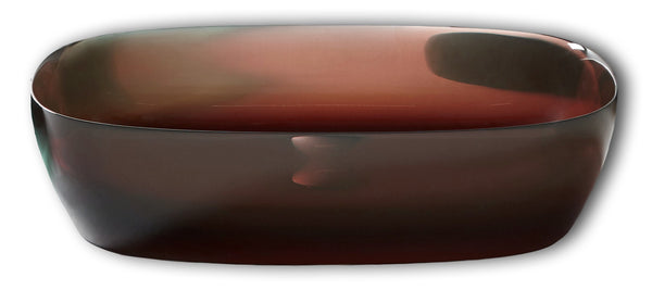 Antonio Lupi Senso Lavabo Rettangolare Soprapiano Cm 60x40 In Cristalmood Ginger