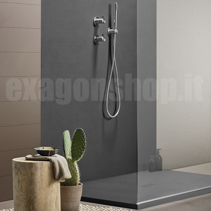 Piatto Doccia 80x120 antiscivolo tagliabile Piombo Agha Pixel