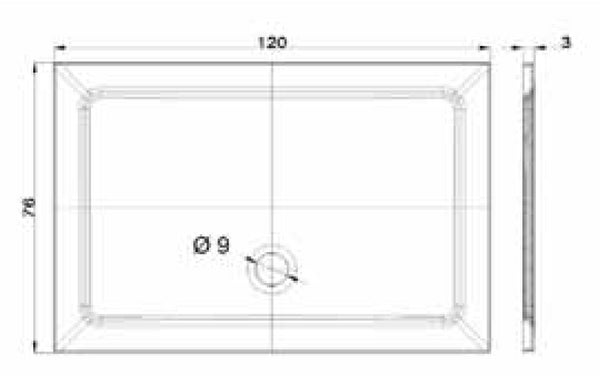 Flat Piatto Doccia Rettangolare 76x120 Bianco