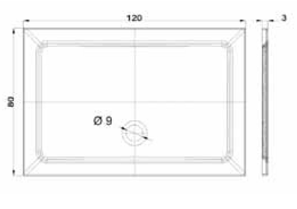 Flat Piatto Doccia 120x80 Rettangolare Bianco, dettaglio ravvicinato della texture antiscivolo - Exagonshop