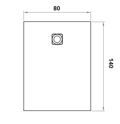 Piatto Doccia 140x80 effetto Pietra bianco neve con Copripiletta in acciaio PTR70X140 Rainbox
