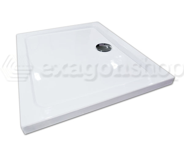 Piatto Doccia 70x90 in acrilico Raincril Completo Di Piletta Bianco lucido Olympos