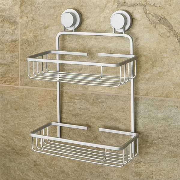 Mensola portasapone vasca doccia 2 ripiani silver 160103