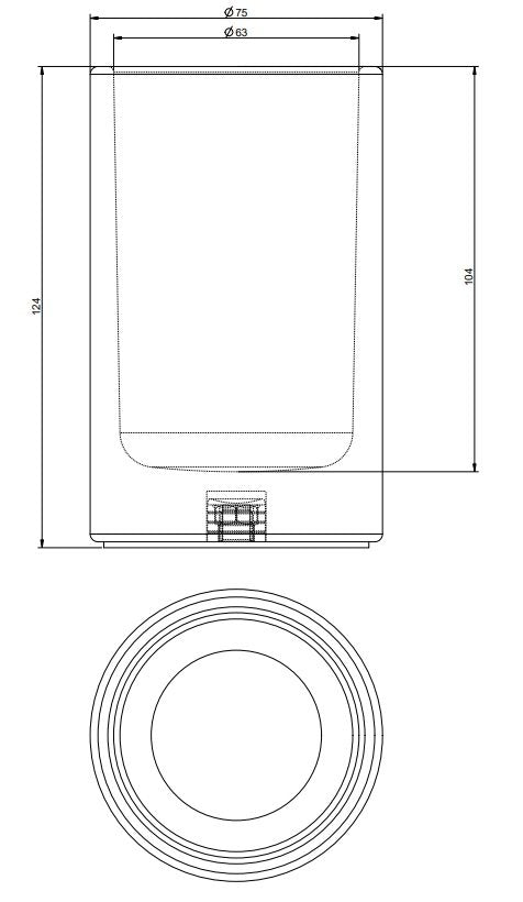 Bicchiere portaspazzolini Da appoggio bianco Rilievo 59531 Gessi